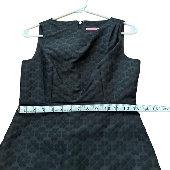 Kate Spade New York Floral Spade Jacquard Sleeveless Midi Dress Black - Picture 8 of 11